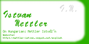 istvan mettler business card